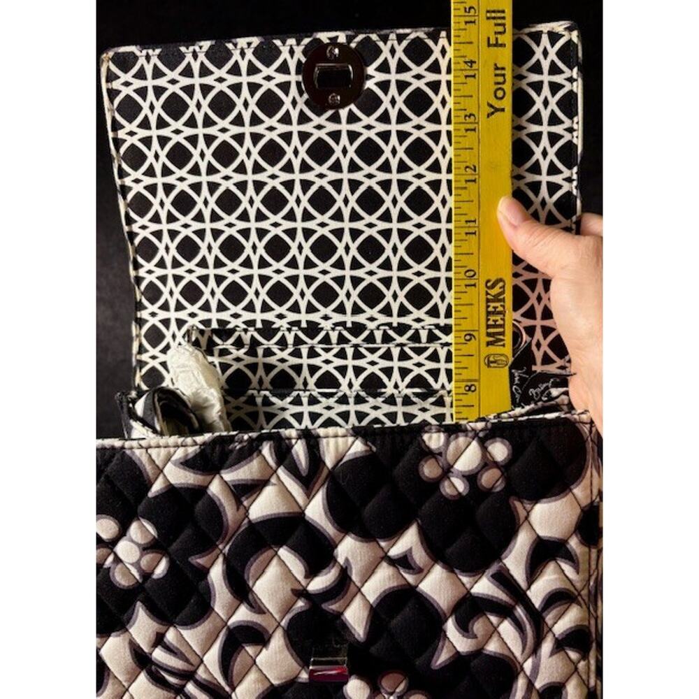 Vera Bradley Julia Satchel in Night & Day w/ Crossbody Strap Black and White NEW - Picture 11 of 11
